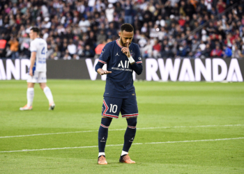 10 NEYMAR JR (psg) during the Ligue 1 Uber Eats match between Paris and Troyes at Parc des Princes on May 8, 2022 in Paris, France. (Photo by Christophe Saidi/FEP/Icon Sport)