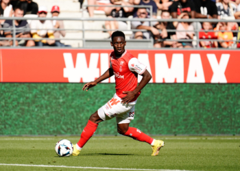29 Folarin BALOGUN (sdr) during the Ligue 1 Uber Eats match between Reims and Lyon at Stade Auguste Delaune on August 28, 2022 in Reims, France. (Photo by Dave Winter/FEP/Icon Sport) *** Local Caption ***