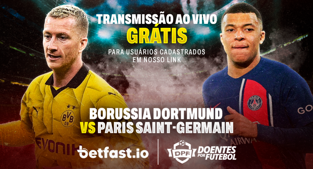 PSG x Borussia Dortmund ao vivo: onde assistir ao jogo da Champions League