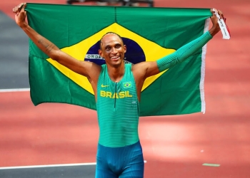 Alison dos Santos, o Piu, é atleta da Bolsa Atleta na categoria Pódio. Foto: Rodolfo Vilela/rededoesporte.gov.br