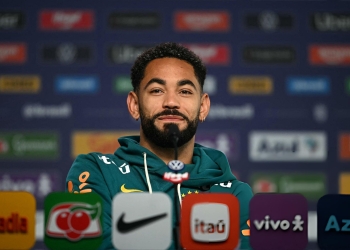 Matheus Cunha participa de coletiva de imprensa antes da Copa do Mundo 2026. Foto: Mauro Pimentel