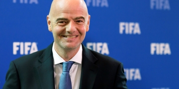 (FILES) In this file photo taken on October 14, 2016 FIFA president Gianni Infantino smiles after a meeting of the FIFA Council at the world football's governing body headquarters in Zurich. - FIFA President Gianni Infantino is set to serve a second term after world football's governing body said on February 6, 2019 he would be the only candidate for June's vote. (Photo by FABRICE COFFRINI / AFP)