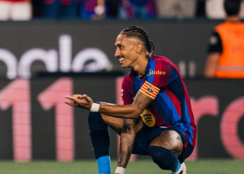 Raphinha foi destaque na vitória do Barça. Imagem: Barcelona / Instagram