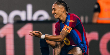 Raphinha foi destaque na vitória do Barça. Imagem: Barcelona / Instagram